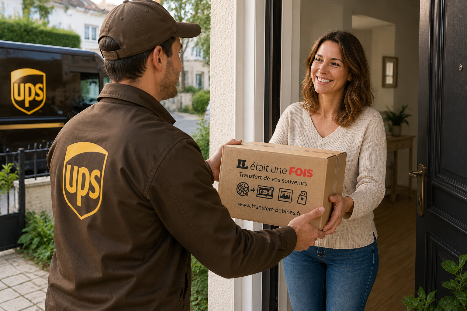 Enlèvement à domicile d’un colis de numérisation par UPS