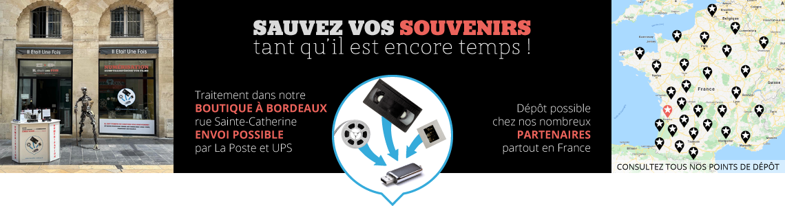 Numérisation & Transfert : Bobines Super8, Cassettes vidéo, Diapositives